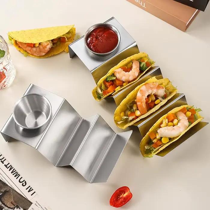 Support à tacos du mexique en acier inoxydable