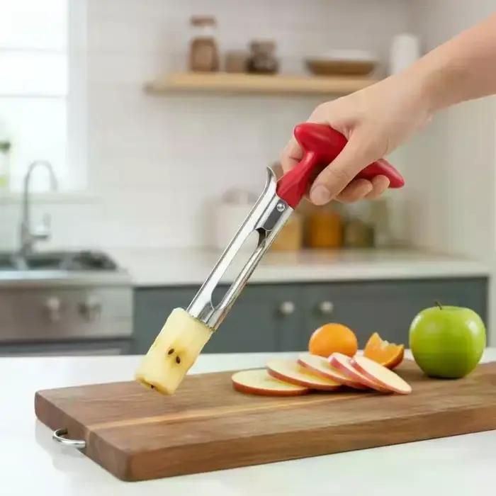 Décortiqueur de fruits en acier inoxydable, outil de retrait du noyau de poire, coupe-fruits, outil de dénoyauration, outils de cuisine pour la préparation des fruits et légumes, notamment des poires