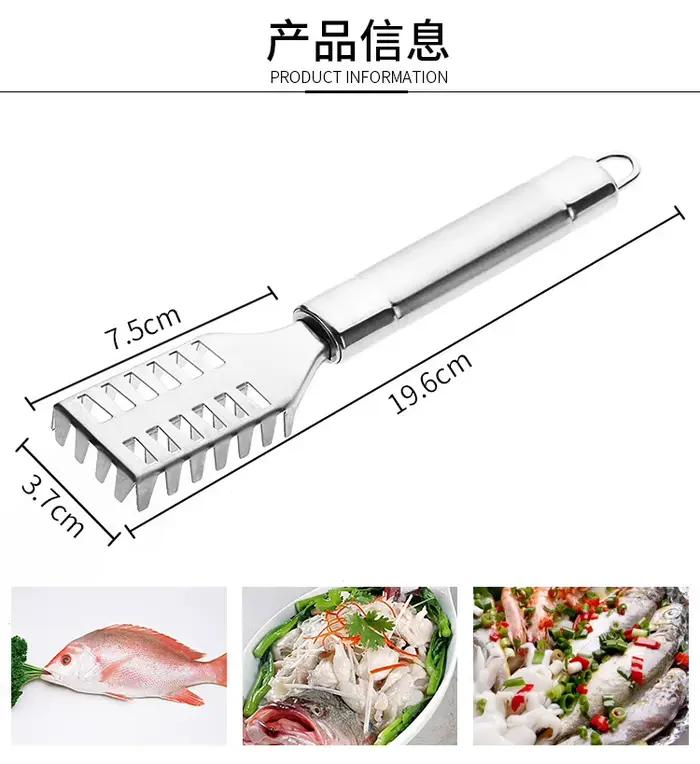Couteau en écailles de poisson en acier inoxydable