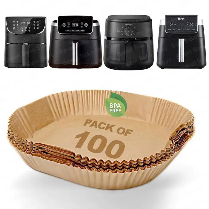 Papier de cuisson pour friteuse à air chaud, pour Ninja AF180EU et AF140EU 4,7l, Philips 6,2l NA230, Cosori 5,5l, accessoires de friteuse à air jetables