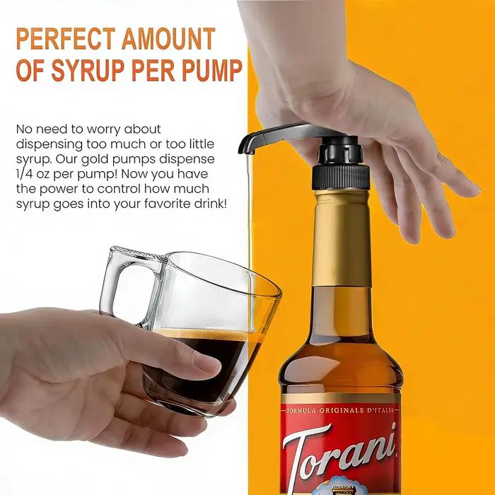Distributeur de sirop à café, lot de 2/4/6/8 pompes à sirop pour bouteille de sirop de 750 ml/25,4 oz, pompes noires pour bouteille de sirop à café