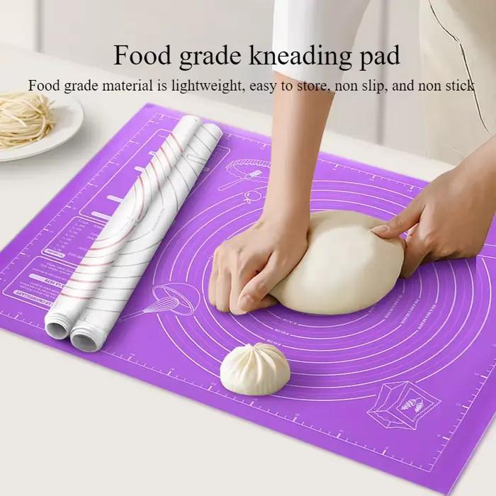 Tapis de cuisson antiadhésif pour pizza et gâteaux – Outil de cuisine antidérapant et facile à nettoyer pour les boulangers à domicile et les passionnés de cuisine, rouge