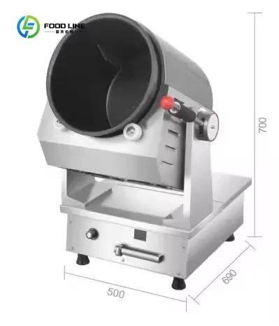 Robot de cuisine commercial multifonction pour entreprise avec friteuse automatique et wok à agitation, idéal pour la transformation alimentaire et la restauration commerciale