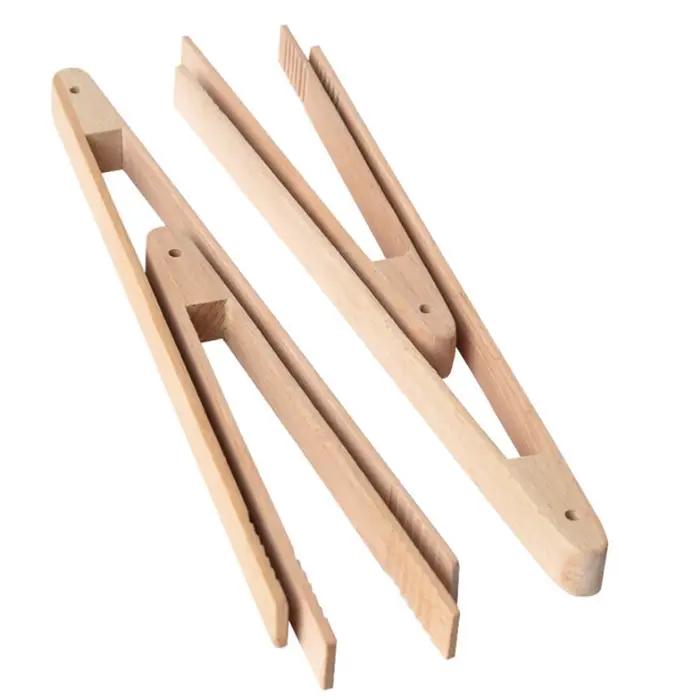 Pinces de cuisine, ustensile de cuisine en bois pour la cuisson