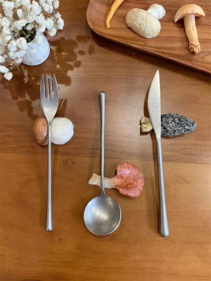 Support de Couverts Champignon Français en Résine Colorée, Porte-Couteau, Fourchette et Cuillère, Sous-Verre, Ornement Vintage en Forme de Parapluie Champignon