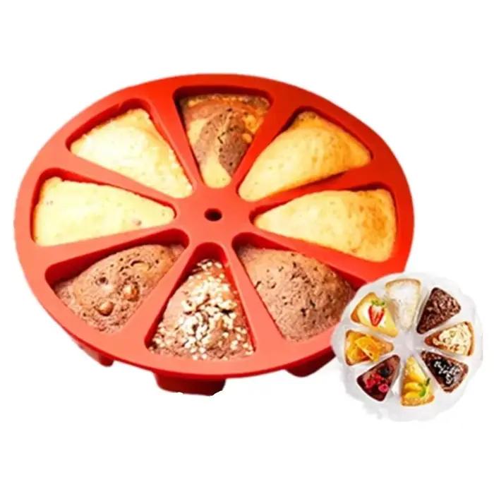 Moule à gâteau en silicone à 8 cavités, ustensiles de cuisson pour pizza, casseroles à scone padramatique, outils de cuisson au four, jxPizza