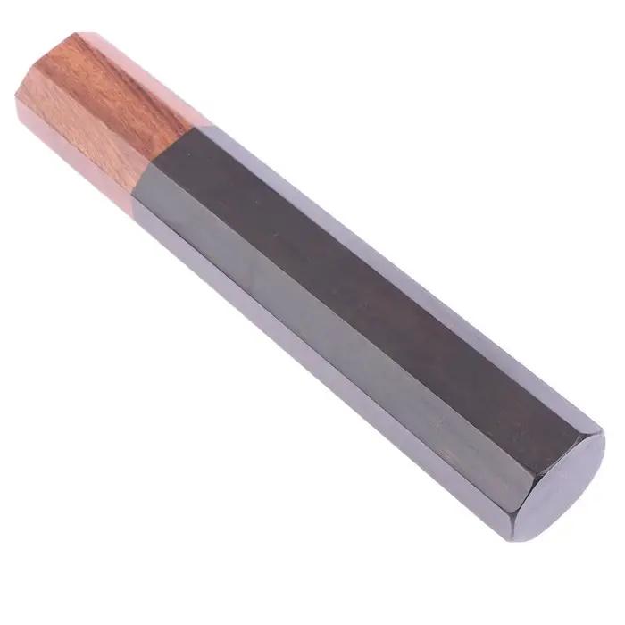 ▪ Manche de couteau de cuisine DIY en bois naturel écologique pour la fabrication de couteaux, accessoires de détails, manche octogonal