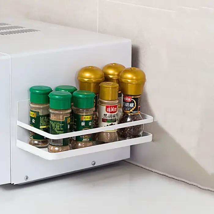 Étagère de cuisine magnétique, aucun poinçonnage requis, support de rangement pour réfrigérateur, organisateur d'épices de cuisine, accessoires de cuisine, Organization