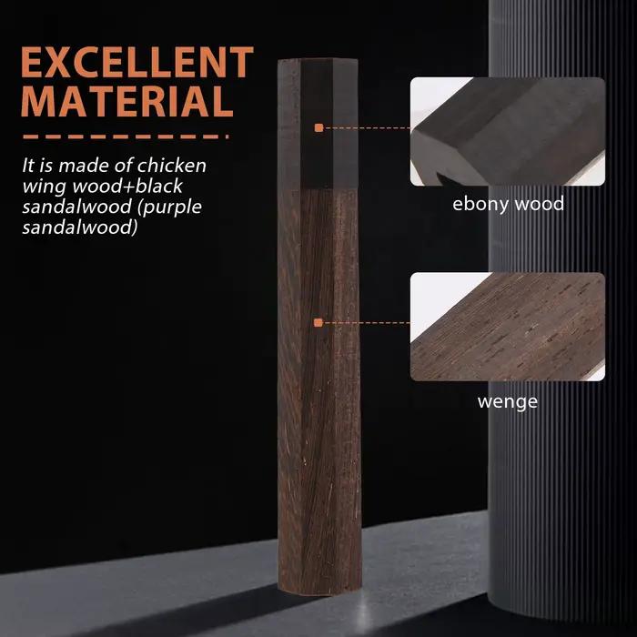 Manche de couteau octogonal en bois d'aile de poulet et santal noir pour chefs professionnels et amateurs de cuisine occasions spéciales