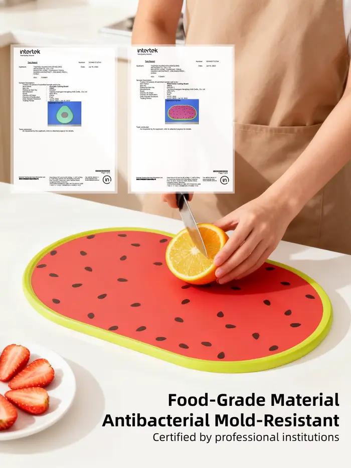 Joie planche à découper pastèque avocat antibactérien résistant au moule Double face mignon Fruits légumes PP planche à découper cuisine