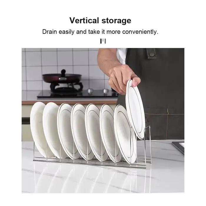 Etagere en acier inoxydable pour rangement de bols et assiettes decorative pour cuisine elegante et pratique
