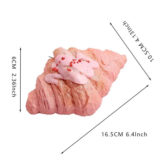 1 pièces rebond lent judicieux pain pétrissage simulation croissants pop bouffées modèle alimentaire accessoires de tir ornements de fenêtre