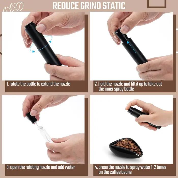 Kit tasse doseuse de grains de café et flacon pulvérisateur – Plateau en céramique