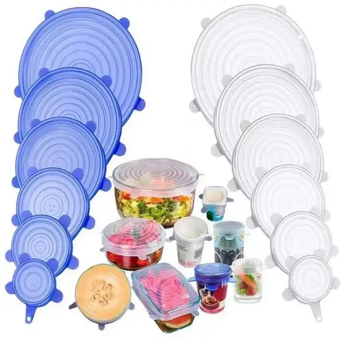 Couvercle de conservation en silicone de qualité alimentaire