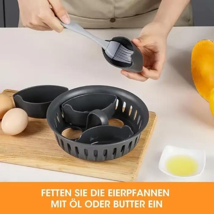 Outil 2-en-1 pour cuire les œufs à la vapeur et à l'eau bouillante, de qualité alimentaire, compatible Thermomix TM5 TM6, résistant à la chaleur, pour aliments complémentaires, brunch