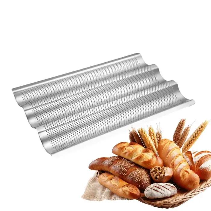 BaguUP-Moule à gâteau en forme de vague à 3 rainures