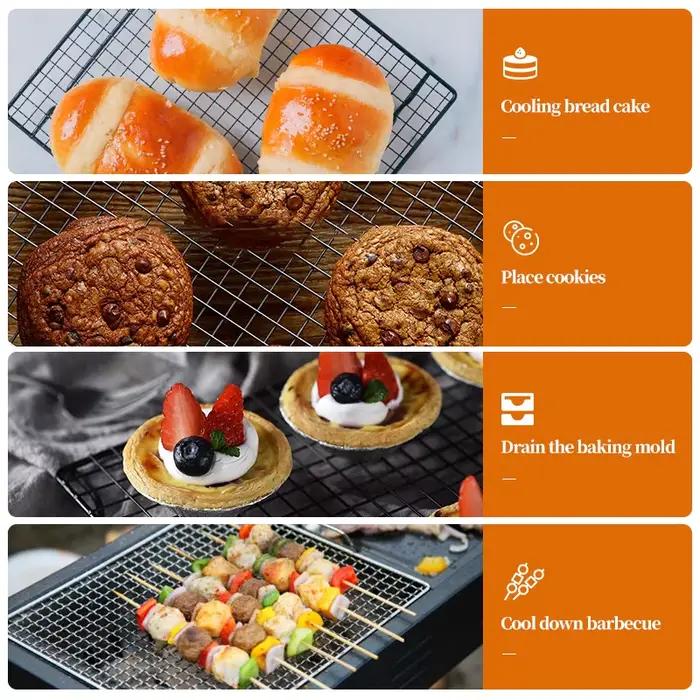 FAISDU 1 pièces monocouche en acier inoxydable BBQ pain gâteau support de refroidissement goutte
