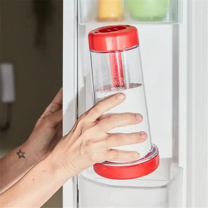 Tamis à Farine en Plastique Bleu Ciel Semi-Automatique avec Couvercle pour Amateurs et Professionnels Occasions Spéciales Cuisines Ateliers Pâtissiers
