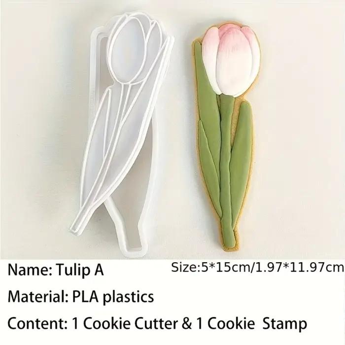 Moule à biscuits 3D en forme de tulipe