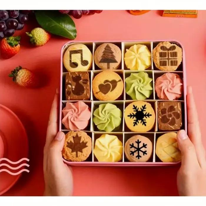 Ensemble de pochoirs d'art Latte professionnels, pour café, Cappuccino, gâteau, biscuits, décoration, moules de peinture en aérosol pour Desserts de vacances