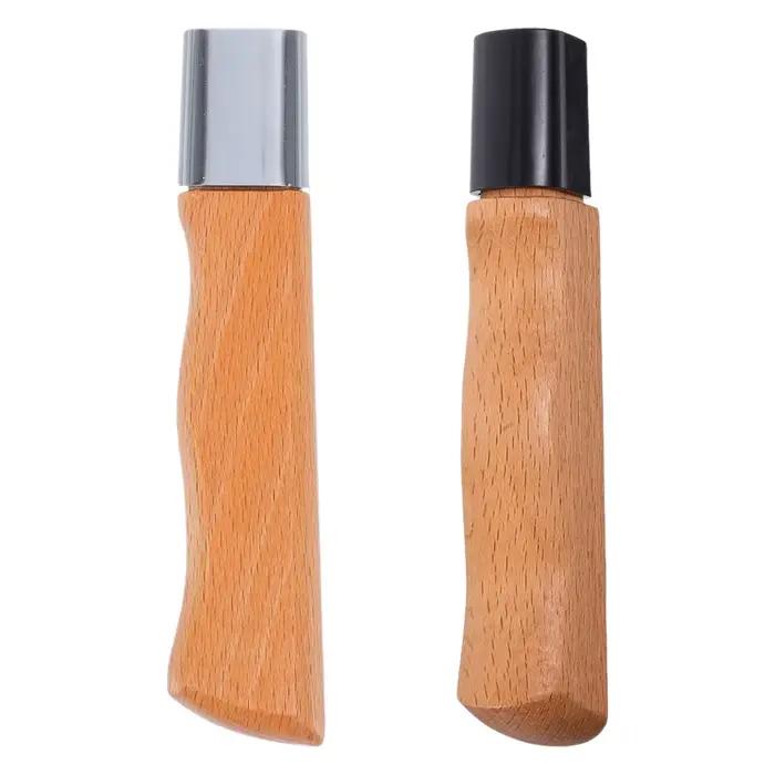 2 pièces manche de couteau en bois anti-dérapant poignées
