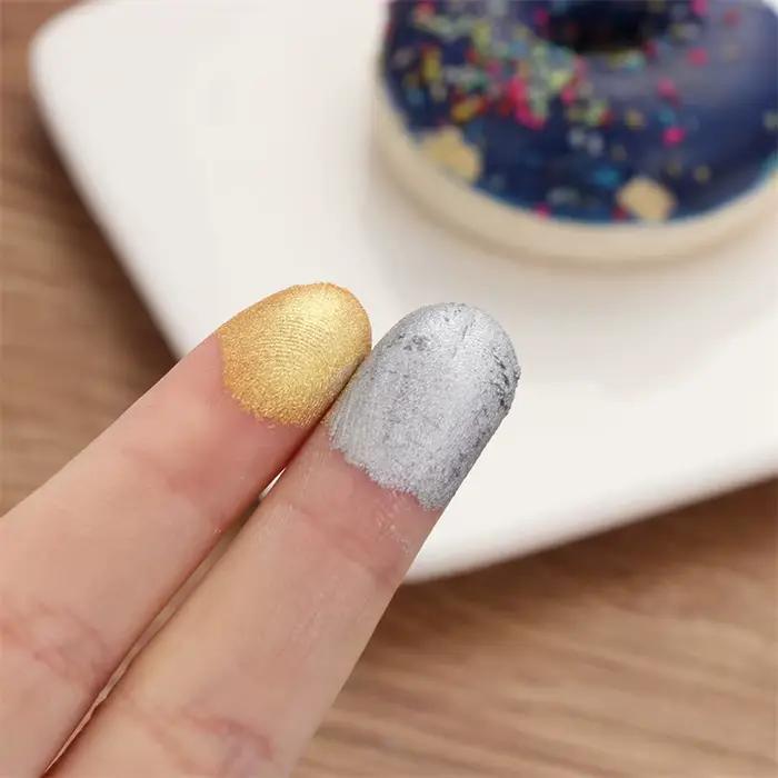 Poudre à paillettes pour colorant or et argent