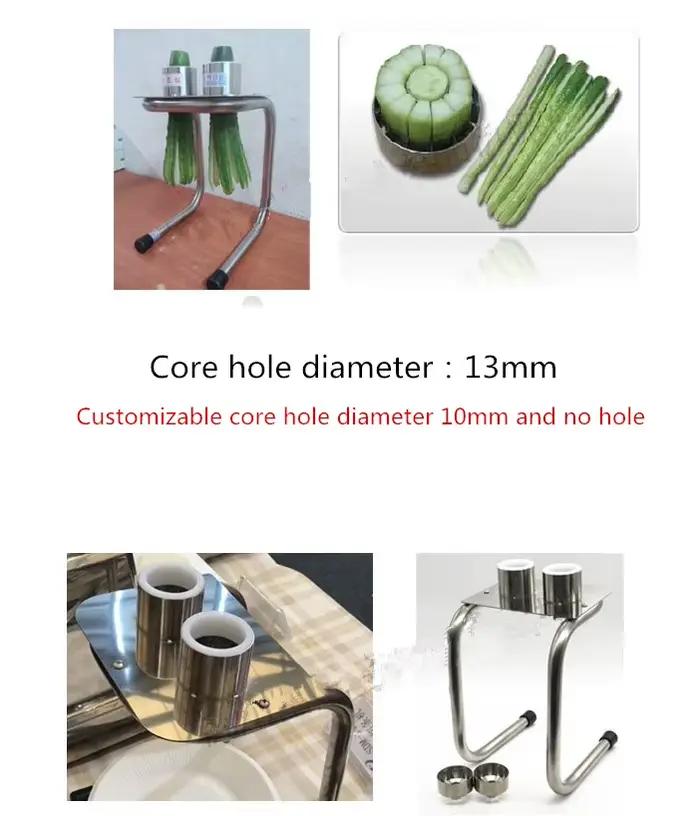 Découpeuse manuelle de bandes de concombre et de carottes