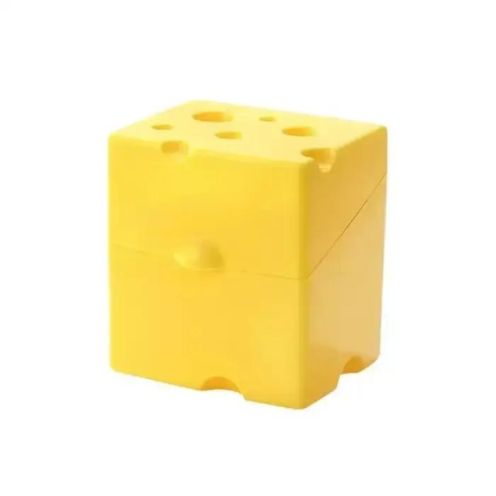 Récipient de stockage de fromage en tranches, boîte à couvercle de nuit de poupée en plastique, économiseur de tranche de fromage avec support, boîte de rangement de fromage en tranches retournées