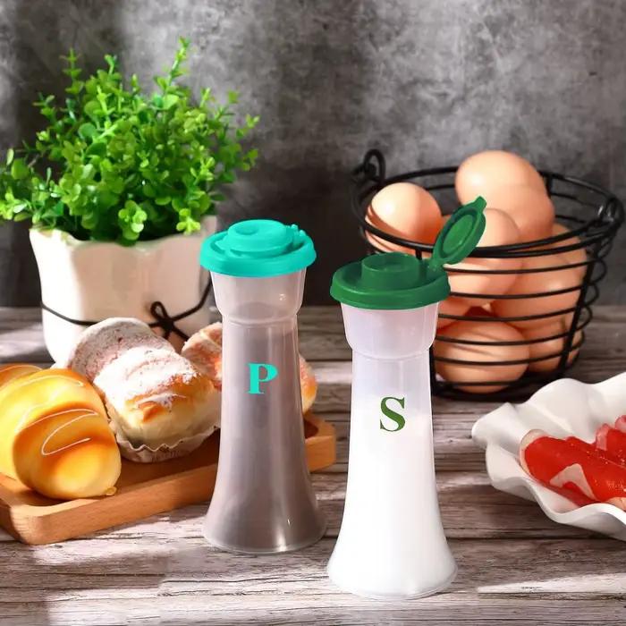 Ensemble de 2 grands salières et poivrières avec couvercles - Parfait pour la cuisine à domicile
