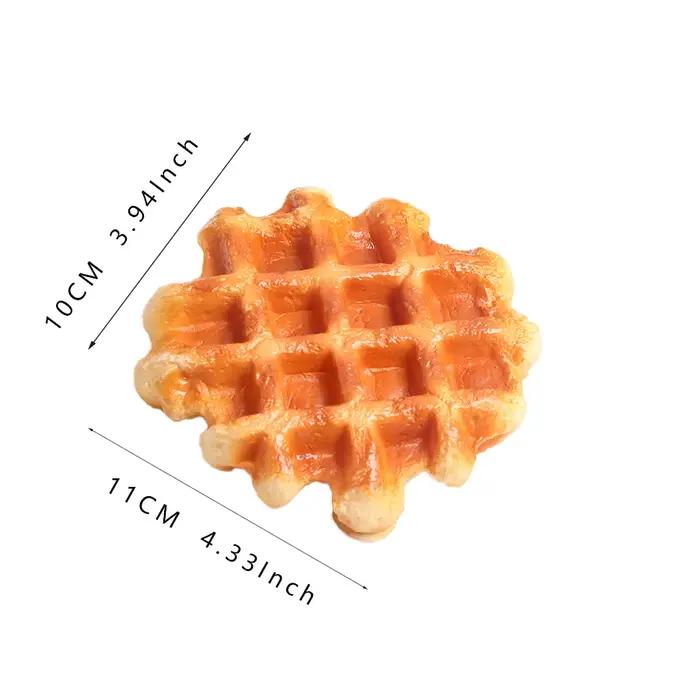 Modèle de nourriture de gaufre de Simulation 1 pièces pour l'affichage de vitrine de Simulation de gastronomie, modélisation d'accessoires de photographie de Cuisine à domicile
