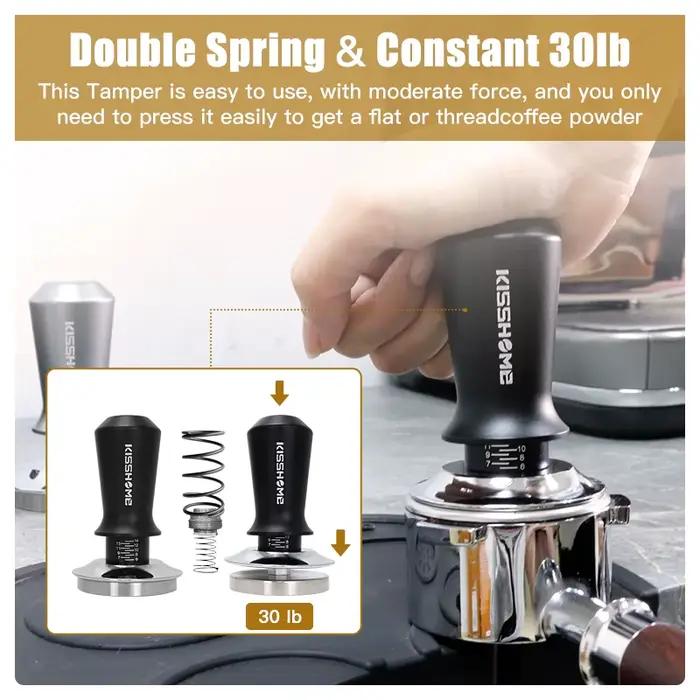 Doseur de café 30lb, pression constante calibrée, Double ressort 51mm 53mm 58mm, accessoires pour machine à expresso Breville, outils Barista