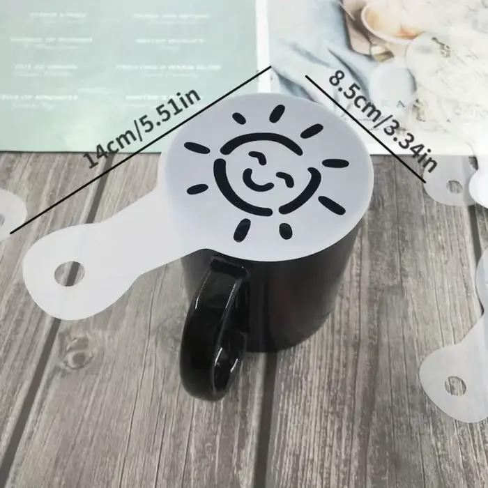Ensemble de pochoirs d'art Latte professionnels, pour café, Cappuccino, gâteau, biscuits, décoration, moules de peinture en aérosol pour Desserts de vacances
