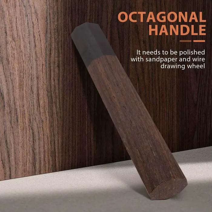 Manche de couteau octogonal en bois d'aile de poulet et santal noir pour chefs professionnels et amateurs de cuisine occasions spéciales