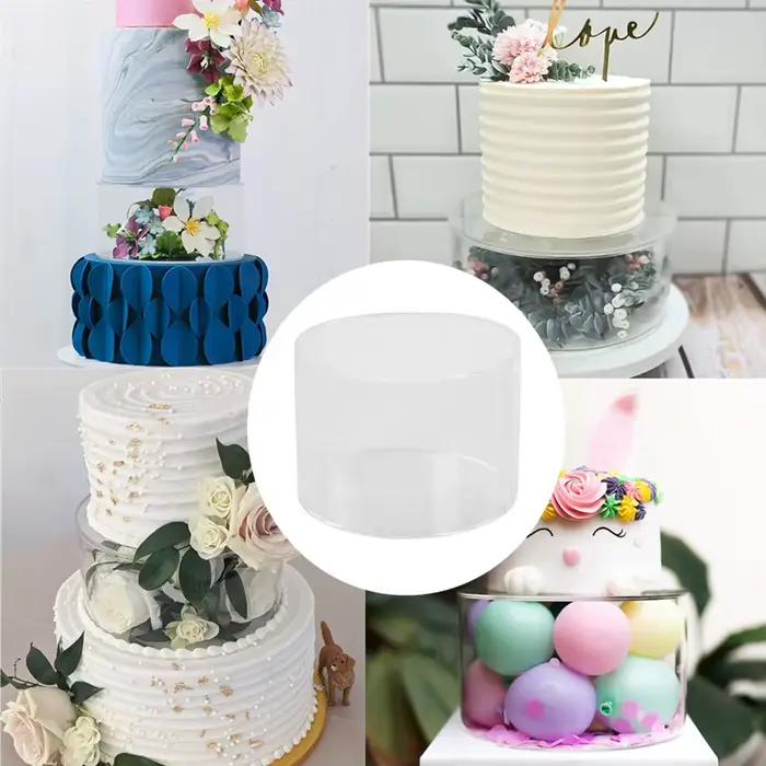 Panneau d'affichage de gâteaux en acrylique, rond et carré, bord hexagonal, plateau à grattoir plus lisse, bricolage, panneau rechargeable, outils de support de Base