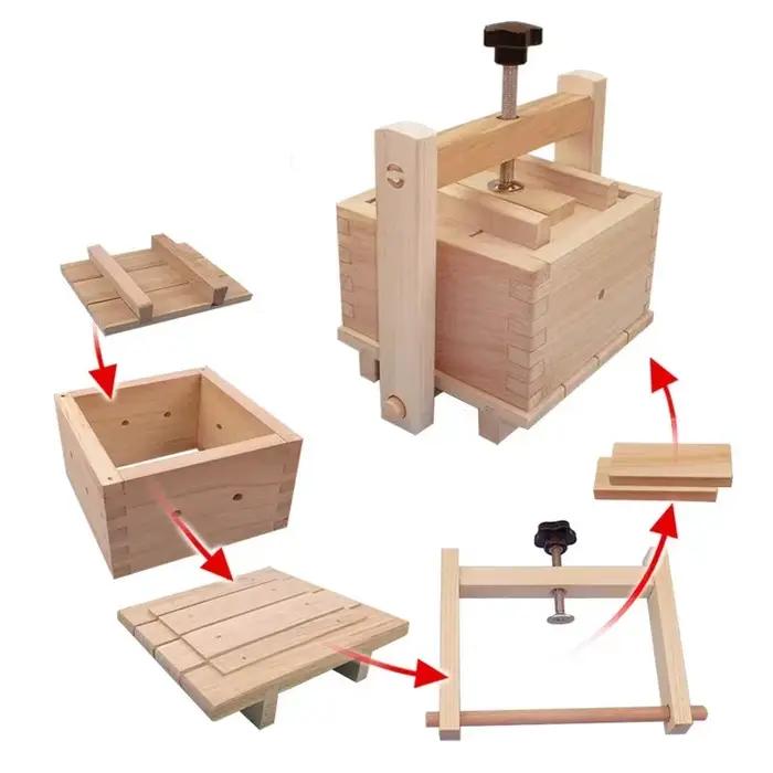 Ensemble de moules à presser le tofu en bois bricolage