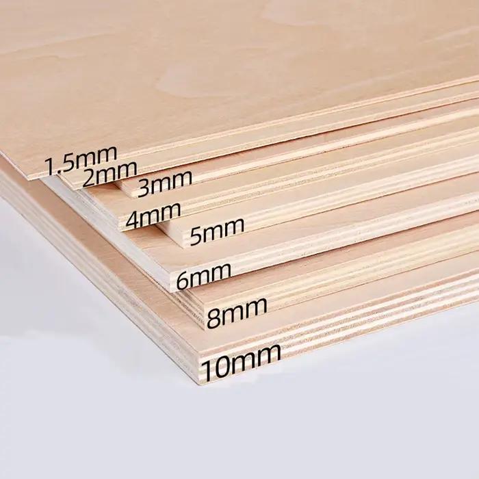 Planche en tilleul épaisseur 1,5 mm/2 mm/3 mm/4 mm/5 mm-10 mm – Matériau pour modélisme, bricolage, sculpture et accessoires