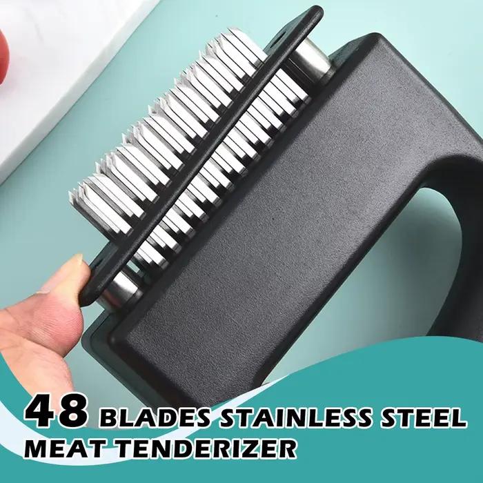 48 lames aiguille viande attendrisseur acier inoxydable couteau