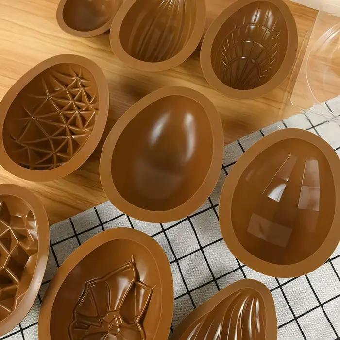 Moule à gâteau en silicone en forme de demi-sphère pour œufs de Pâques, outil de décoration de dessert d'anniversaire, zone de cuisson personnalisable, idéal pour les amateurs et professionnels de la pâtisserie