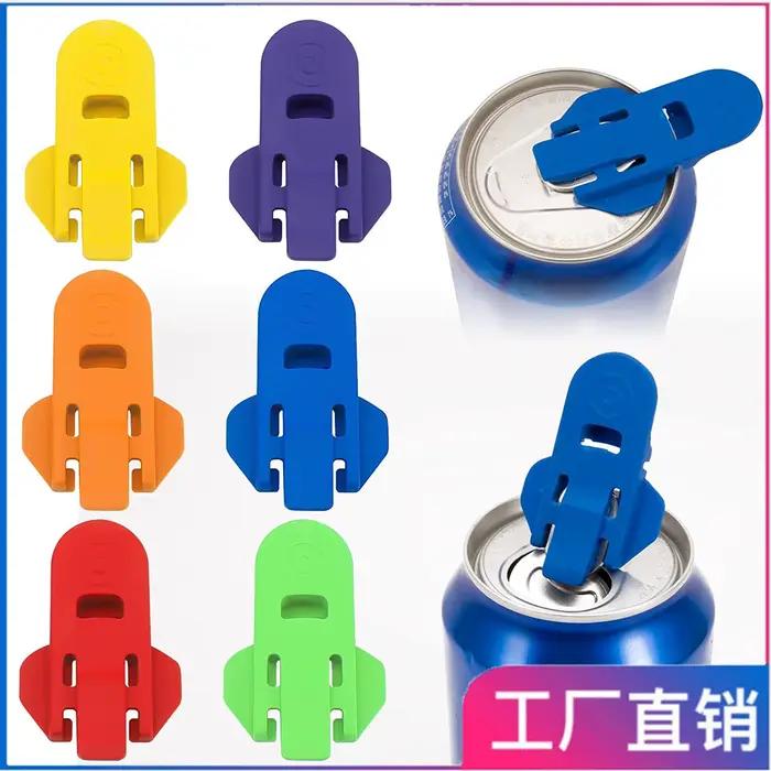 Ouvre-boîte Sodas manuel réutilisable, pour Coke, bière, Soda, boisson en aluminium, outils d'ouverture d'anneau supérieur, faciles à utiliser, 6 pièces