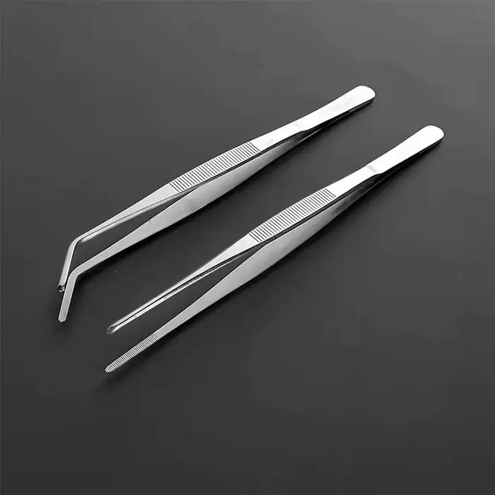 Pincettes de cuisine professionnelles en acier inoxydable