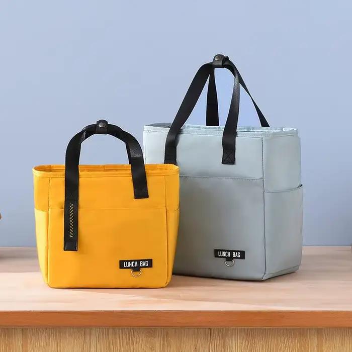 Boîte à déjeuner Bento isolée, sac thermique de grande capacité, sacs de rangement des aliments à fermeture éclair, conteneur refroidisseur, sacs à main de pique-nique de voyage