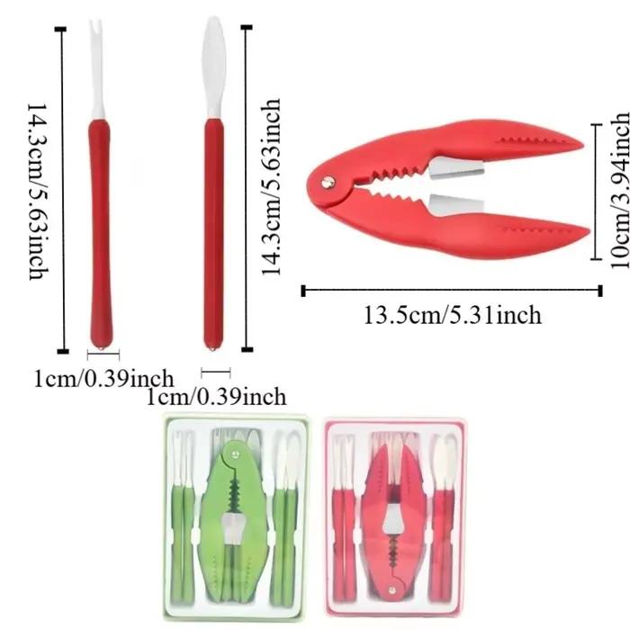 Ensemble d'outils multifonctionnels pour fruits de mer en acier inoxydable avec pince à homard et outils de dégustation pour homard et crabe occasions spéciales