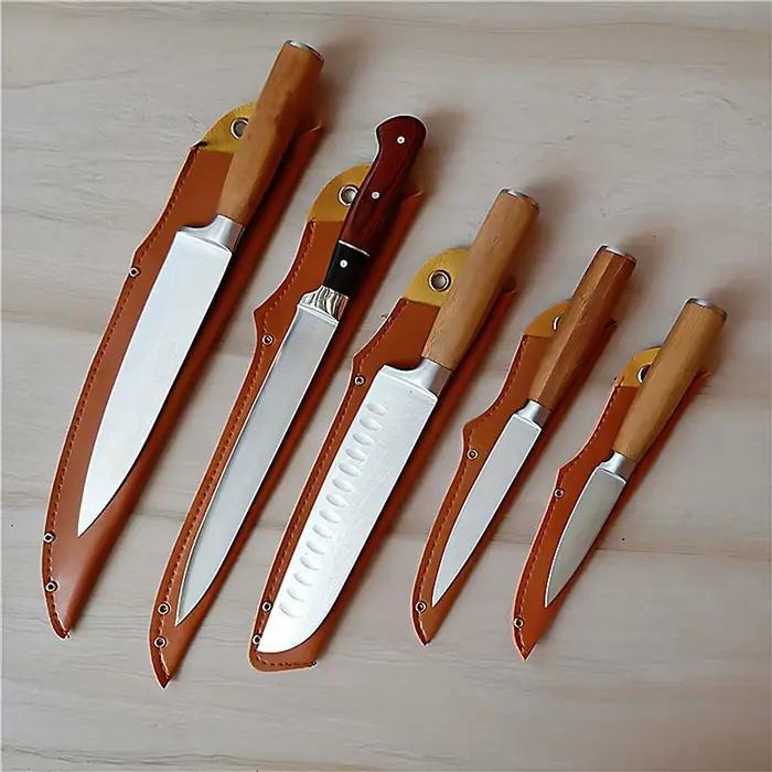 Étui pour couteau polyvalent en Faux cuir PU, 1 pièce, housse pour couteau de cuisine occidentale, couteau à fruits Portable, couteau de Chef