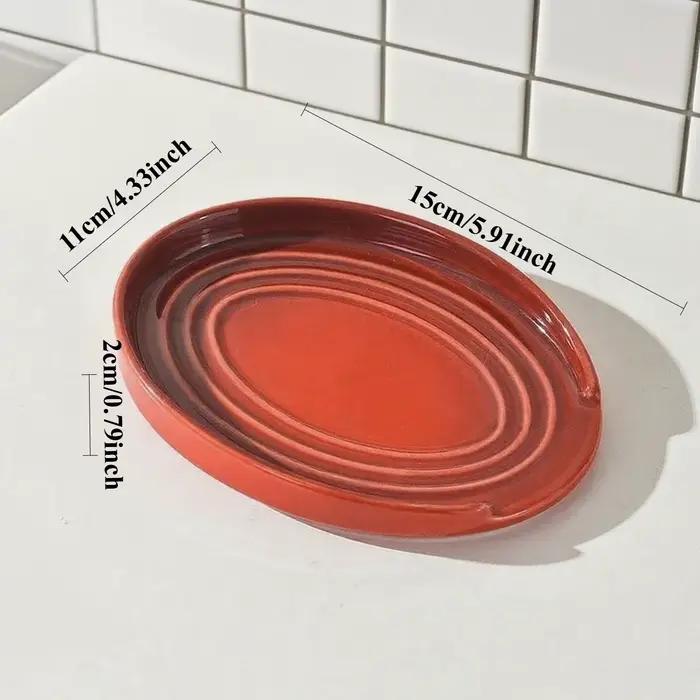 Support de couvercle de Pot en céramique, porte-cuillère, étagère de rangement de cuisine, porte-cuillère, étagère de rangement de comptoir de cuisine