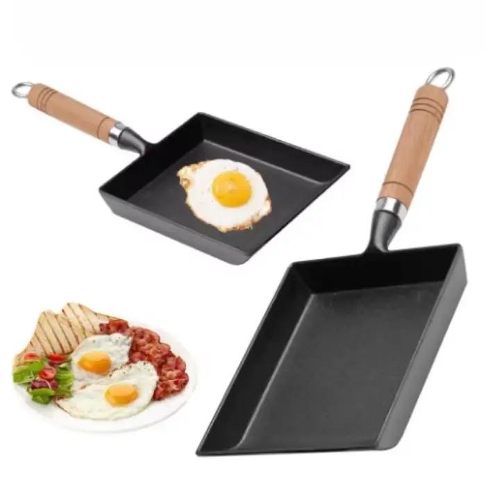 Poêle en fonte antiadhésive japonaise pour crêpes et œufs usages quotidiens et spéciaux