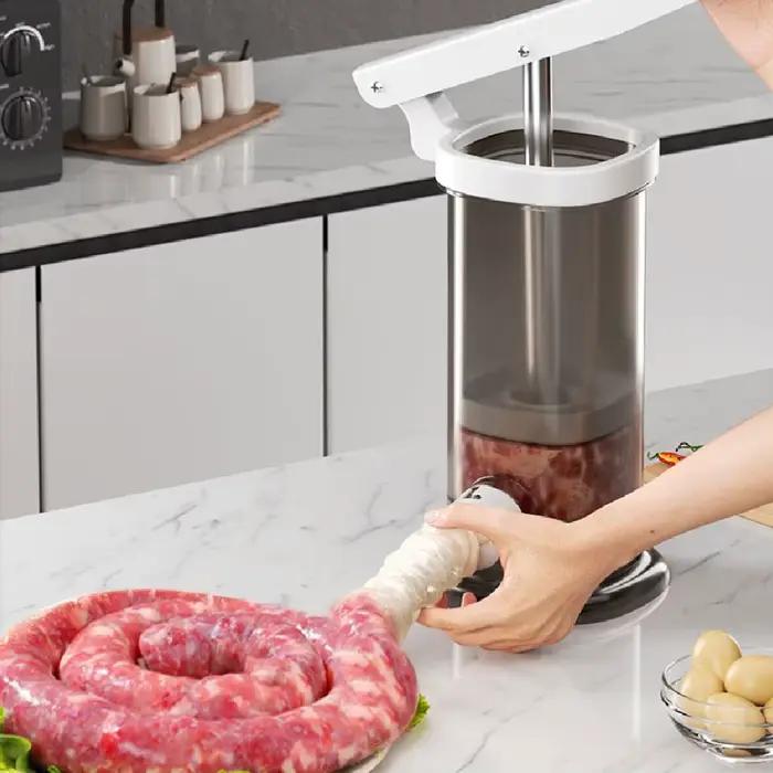 Poussoir à saucisses maison rapide et pratique pour préparer des saucisses fraiches délicieuses et saines à la viande polyvalent pour la cuisine familiale et les occasions spéciales