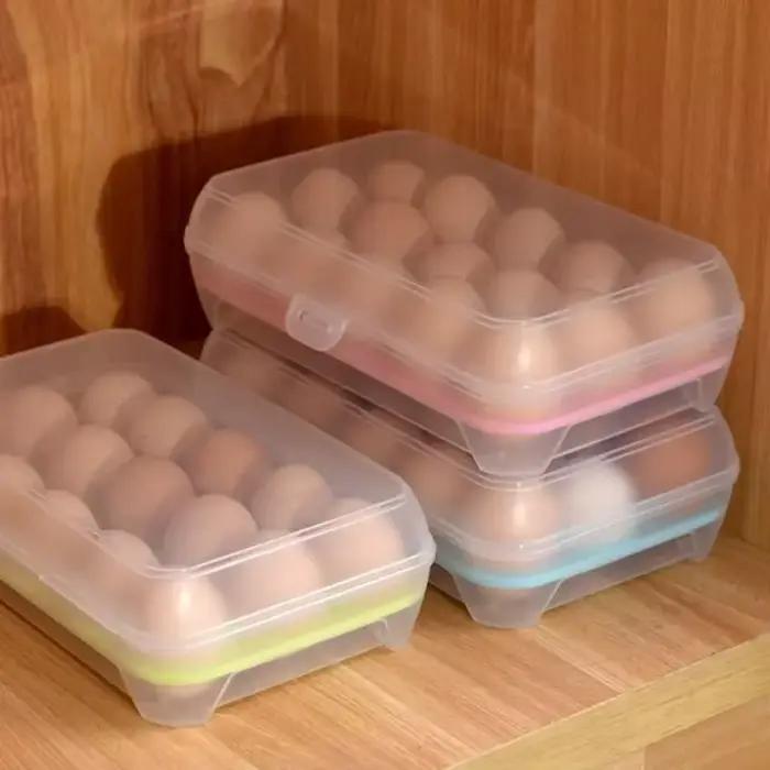 Boîte de rangement d'œufs à 15 grilles