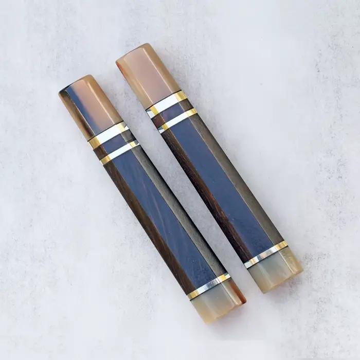 Manches de couteau octogonales en ébène blanc faites à la main avec anneau en cuivre pour couteaux de chef, Gyuto, Yanagiba, couteaux à sushi – Pièces détachées