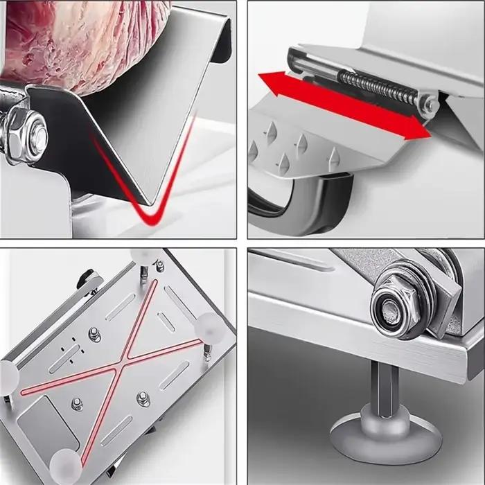 Couteau Manuel Portable en Acier Inoxydable pour Trancher la Viande Sophia