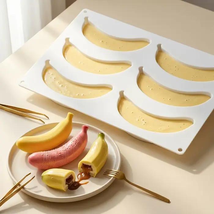 Moule en silicone 6/12 cavités pour gâteau mousse banane